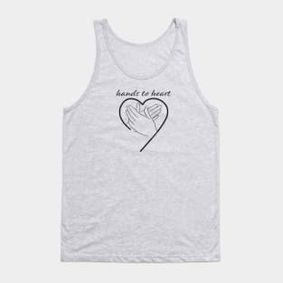 Hands To Heart in Black Tank Top